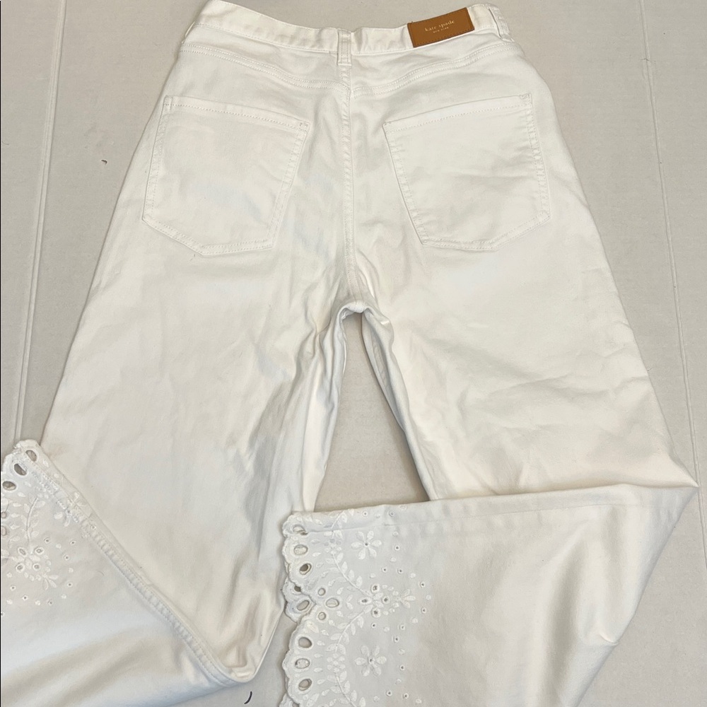 KATE SPADE PREPPY BROOME STREET CUTWORK DENIM ANKLE JEANS 26 - Picture 5 of 16